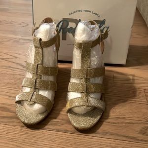 Gold Glitter Heels